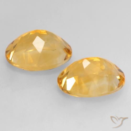 Gemas de Citrino Dorado oscuro medio natural de 3.46 ct, Ovalada, VVS-VS