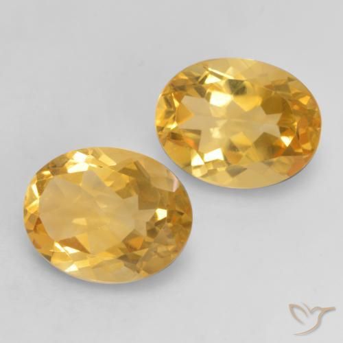 Gemas de Citrino Naranja dorado intenso natural de 3.26 ct, Ovalada, VVS-VS