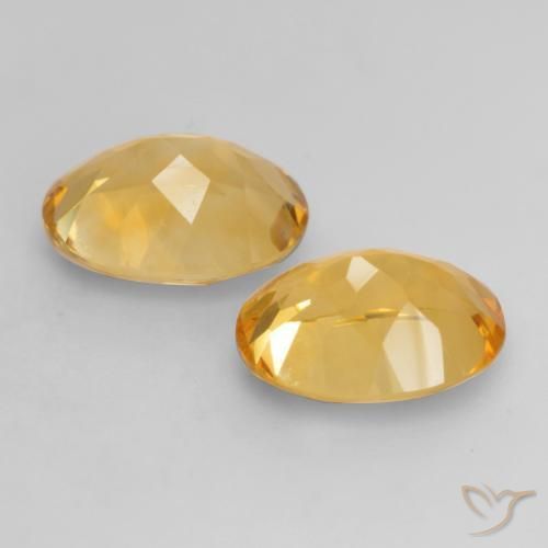 Gemas de Citrino Naranja dorado intenso natural de 3.26 ct, Ovalada, VVS-VS