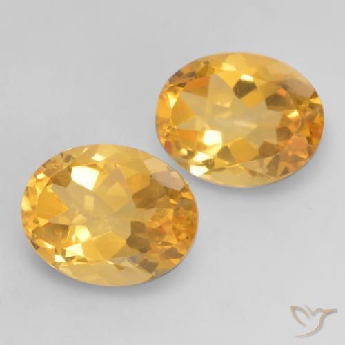 Gemas de Citrino Naranja dorado natural de 3.78 ct, Ovalada, VVS-VS