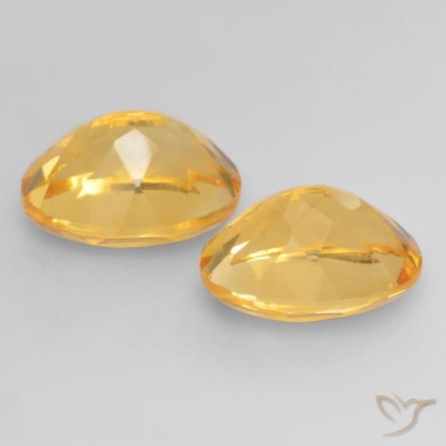 Gemas de Citrino Naranja dorado natural de 3.78 ct, Ovalada, VVS-VS