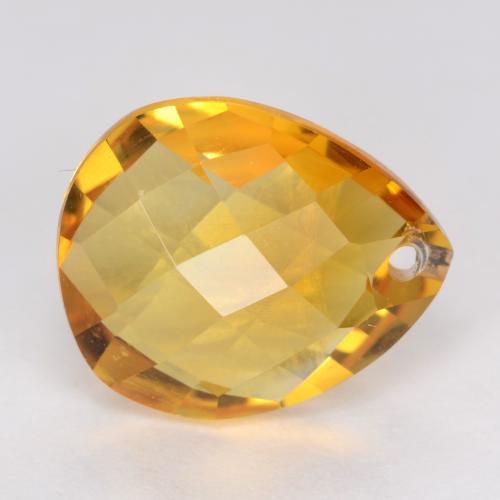Citrino dorado natural de 3,55 ct, en forma de pera, VVS-VS