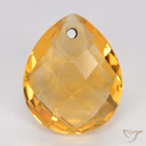 3.72ct Natural Dorado naranja Citrino, En forma de pera, VVS-VS