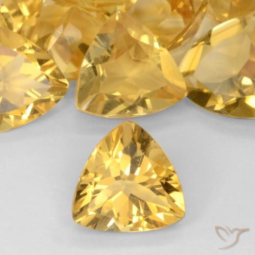 1.50ct Natural Dorado intenso Citrino, Trillón, VVS-VS