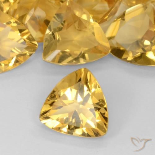 Citrino Dorado intenso natural de 1.50 ct, Trillón, VVS-VS