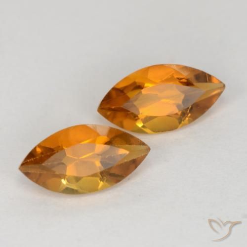 Gemas de Citrino Naranja medio natural de 1.05 ct, Marquesa, VS