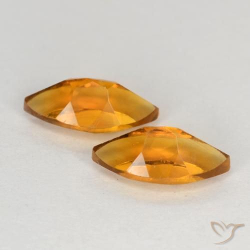 Gemas de Citrino Naranja medio natural de 1.05 ct, Marquesa, VS