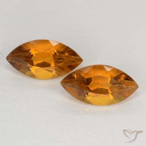 1.06ctw Natural Naranja medio Citrino, Marquesa, VS