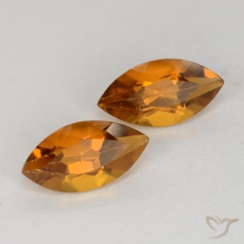 Gemas de Citrino Naranja medio natural de 1.06 ct, Marquesa, VS