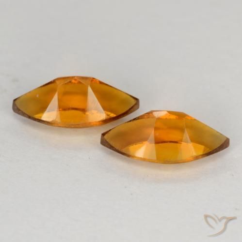 Gemas de Citrino Naranja medio natural de 1.06 ct, Marquesa, VS