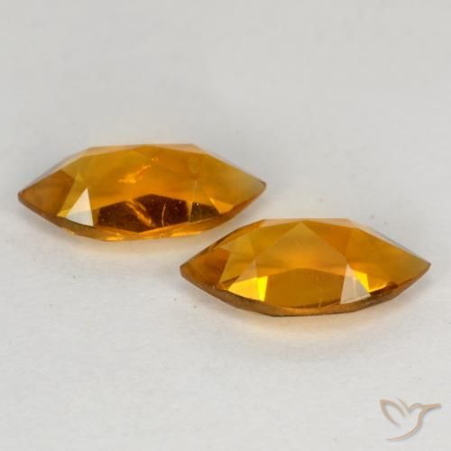 Gemas de Citrino Marrón naranja natural de 1.05 ct, Marquesa, VS