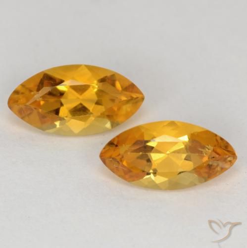 1.08ctw Natural Dorado naranja intenso Citrino, Marquesa, VS
