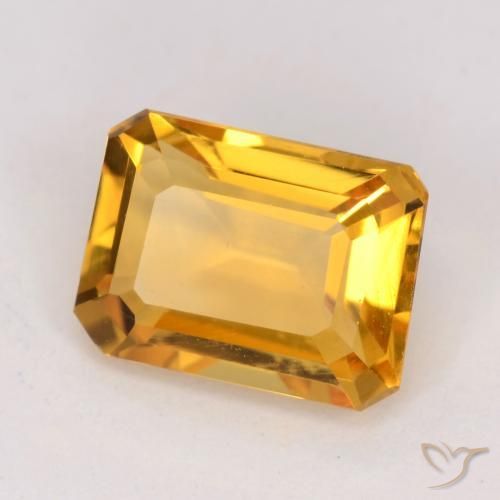 Citrino Dorado naranja natural de 1.32 ct, Corte Octágono / Esmeralda, VVS-VS