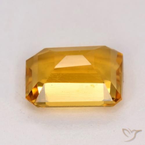 Citrino Dorado naranja natural de 1.32 ct, Corte Octágono / Esmeralda, VVS-VS