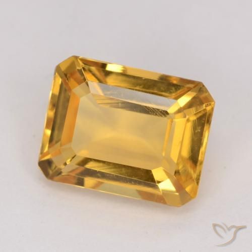 Citrino Dorado oscuro natural de 1.47 ct, Corte Octágono / Esmeralda, VVS-VS