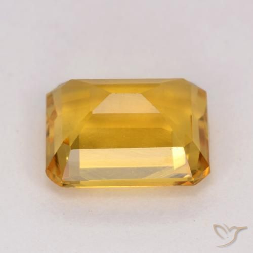 Citrino Dorado oscuro natural de 1.47 ct, Corte Octágono / Esmeralda, VVS-VS