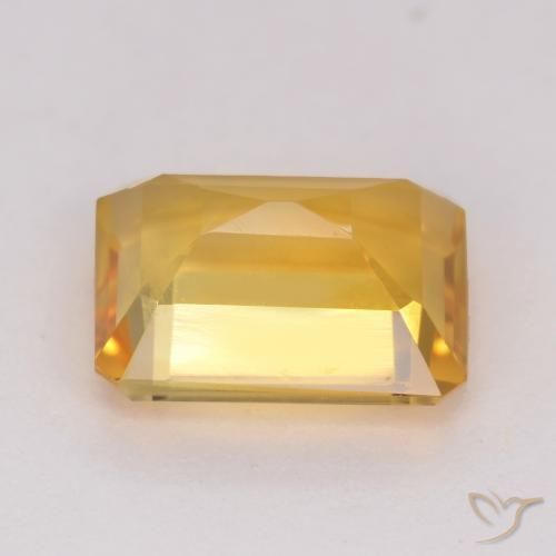 Citrino Naranja dorado natural de 1.54 ct, Corte Octágono / Esmeralda, VVS-VS