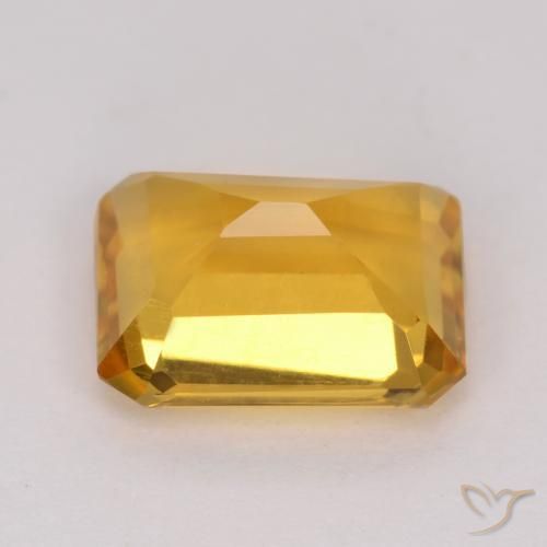 Citrino Dorado naranja natural de 1.49 ct, Corte Octágono / Esmeralda, VVS-VS