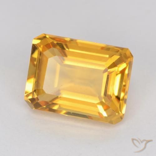 Citrino Dorado oscuro natural de 1.44 ct, Corte Octágono / Esmeralda, VVS-VS