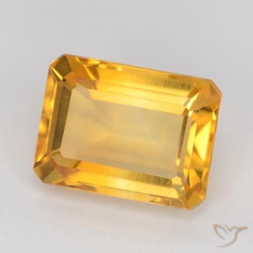 Citrino Dorado oscuro natural de 1.57 ct, Corte Octágono / Esmeralda, VVS-VS