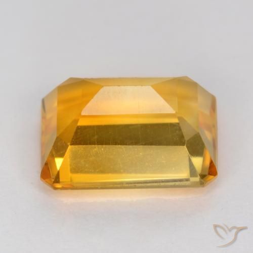 Citrino Dorado oscuro natural de 1.57 ct, Corte Octágono / Esmeralda, VVS-VS
