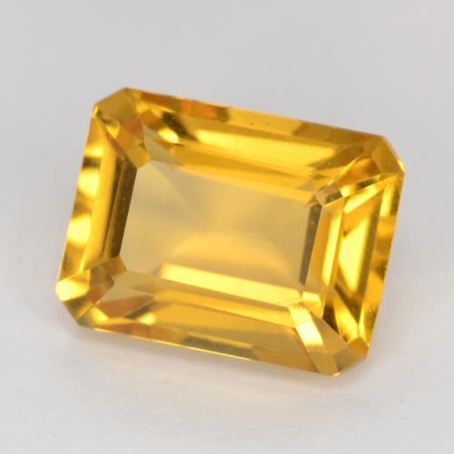 Citrino Dorado natural de 1.65 ct, corte esmeralda, VVS-VS
