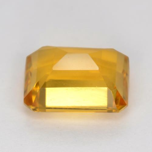 Citrino Dorado natural de 1.65 ct, corte esmeralda, VVS-VS