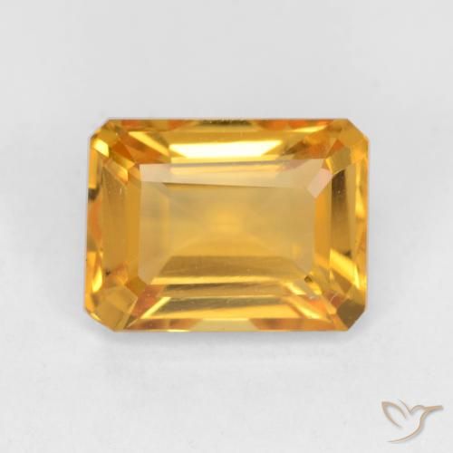 1.67ct Natural Dorado oscuro Citrino, corte esmeralda, VVS-VS