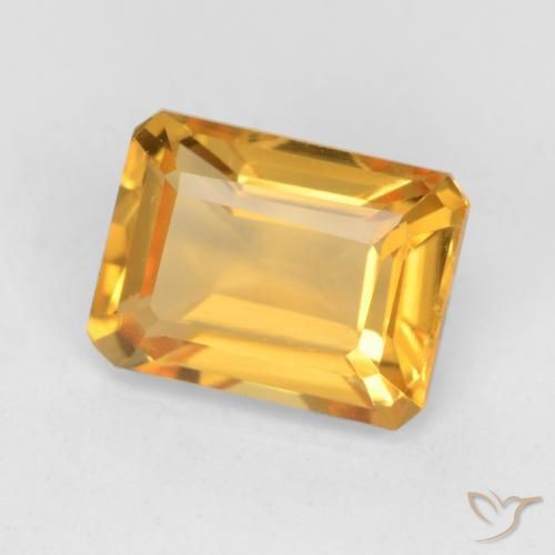 Citrino Dorado oscuro natural de 1.67 ct, Corte Octágono / Esmeralda, VVS-VS
