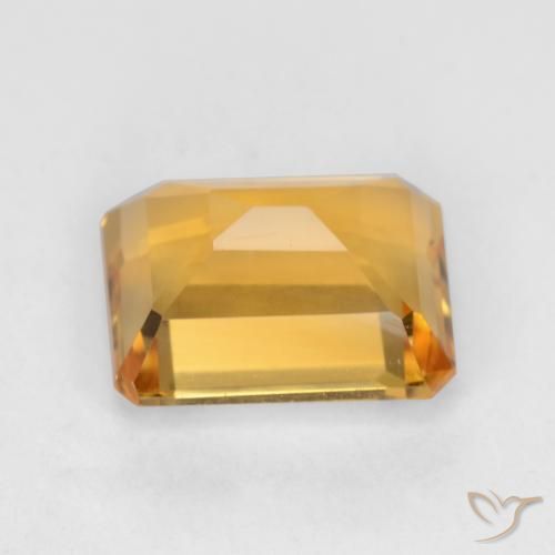 Citrino Dorado oscuro natural de 1.67 ct, Corte Octágono / Esmeralda, VVS-VS
