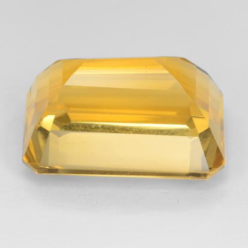 Citrino dorado natural de 17,53 ct, corte esmeralda, VVS-VS