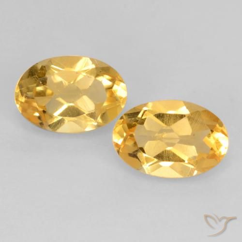 0.80ctw Natural Dorado medio Citrino, Ovalada, VS
