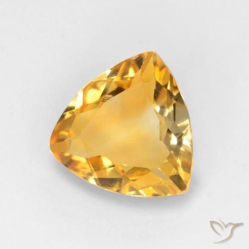 Citrino Naranja dorado intenso natural de 1.14 ct, Trillón, VVS-VS