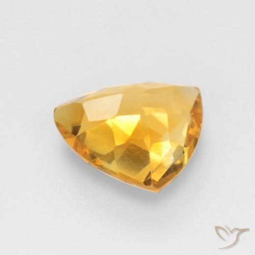 Citrino Naranja dorado intenso natural de 1.14 ct, Trillón, VVS-VS