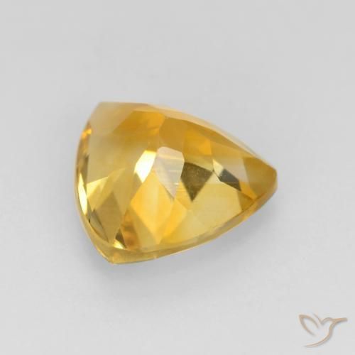 Citrino Dorado medio natural de 1.46 ct, Trillón, VVS-VS