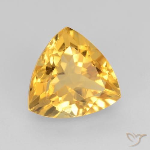 Citrino Dorado claro natural de 1.72 ct, Trillón, VVS-VS