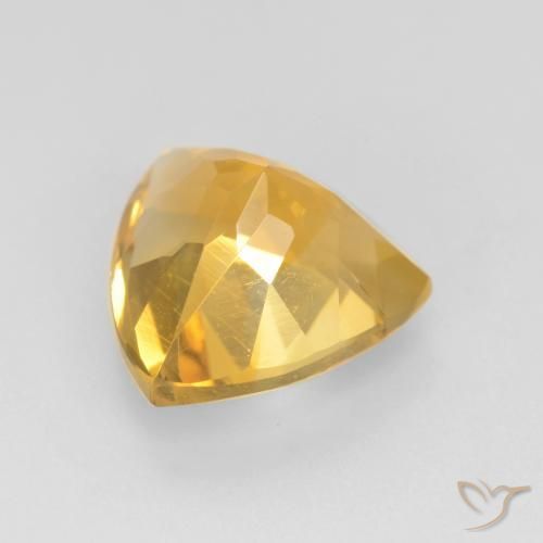 Citrino Dorado claro natural de 1.72 ct, Trillón, VVS-VS