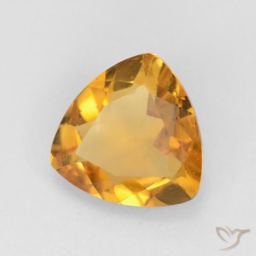 Citrino Dorado naranja claro medio natural de 1.28 ct, Trillón, VVS-VS