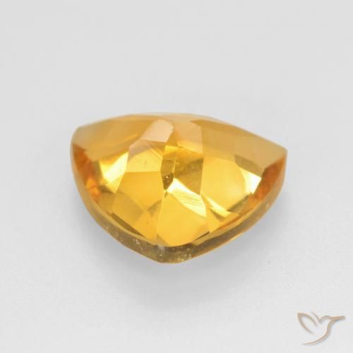 Citrino Dorado naranja claro medio natural de 1.28 ct, Trillón, VVS-VS