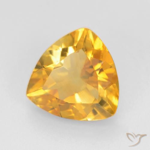 Citrino Dorado oscuro natural de 1.41 ct, Trillón, VVS-VS