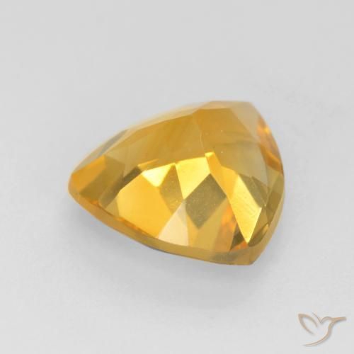 Citrino Dorado oscuro natural de 1.41 ct, Trillón, VVS-VS