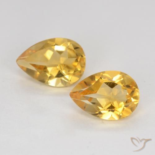 1.31ctw Natural Dorado claro Citrino, En forma de pera, VVS-VS
