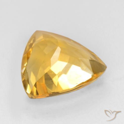 Citrino Dorado medio natural de 1.52 ct, Trillón, VVS-VS