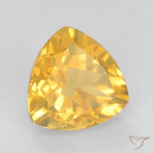 Citrino Dorado claro natural de 1.79 ct, Trillón, VVS-VS