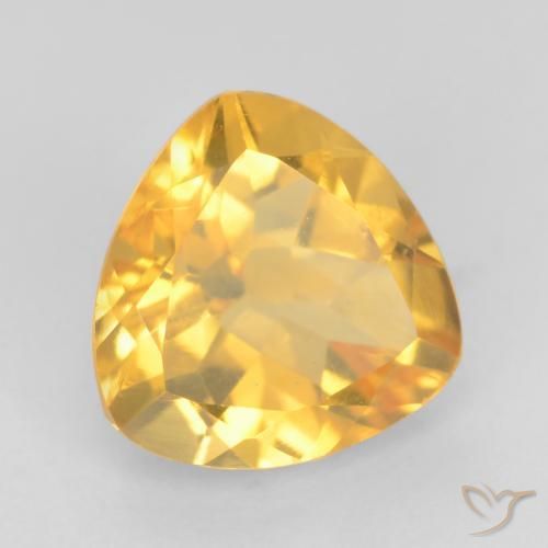 Citrino Dorado medio natural de 1.65 ct, Trillón, VVS-VS