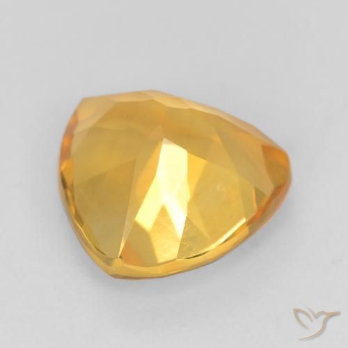 Citrino Dorado medio natural de 1.65 ct, Trillón, VVS-VS