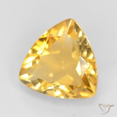 Citrino Dorado de calidad natural de 1.54 ct, Trillón, VVS-VS