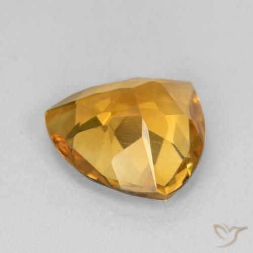 Citrino Dorado oscuro natural de 1.72 ct, Trillón, VVS-VS