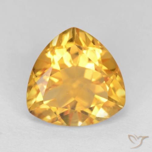 2.34ct Natural Naranja dorado intenso Citrino, Trillón, VVS-VS