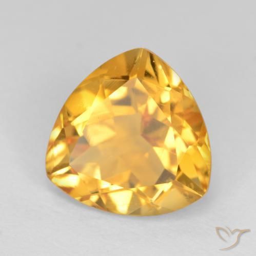 Citrino Naranja dorado intenso natural de 2.34 ct, Trillón, VVS-VS